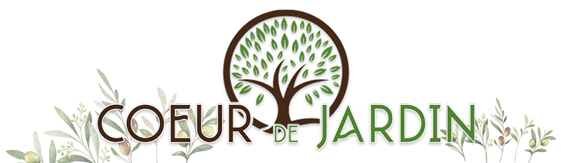 Logo coeur de jardin un arbre dans un cercle